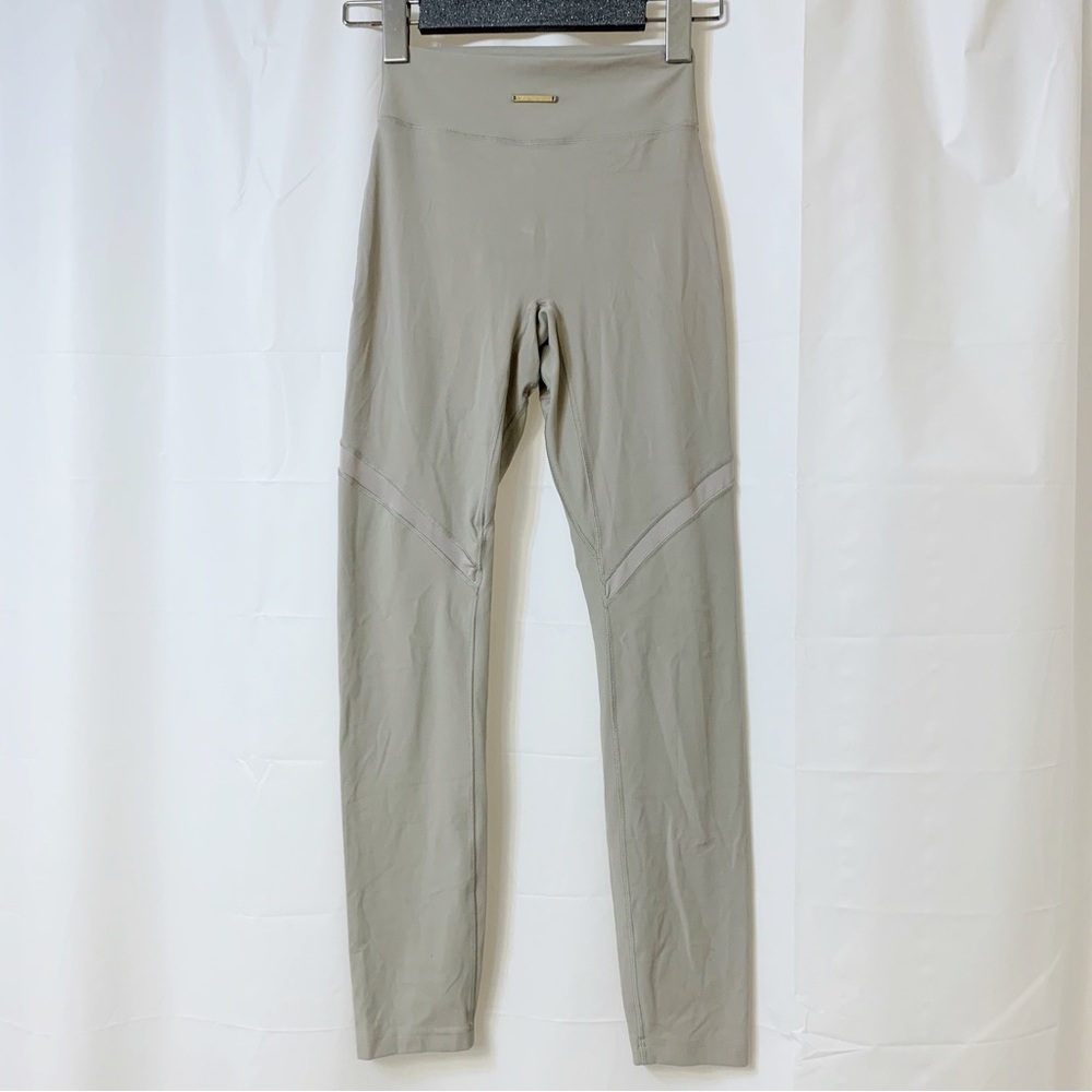 Gymshark Whitney Simmons Mesh Leggings in "Mink" Taupe Grey Extra Small